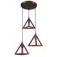 GLOBOSTAR® TRIANGLE 00618 Μοντέρνο Κρεμαστό Φωτιστικό Οροφής με Ντουί 3 x E27 AC 220-240V IP20 - Χάλκινο - Μ49 x Π49 x Y130cm GLOBOSTAR® TRIANGLE 00618 Μοντέρνο Κρεμαστό Φωτιστικό Οροφής με Ντουί 3 x E27 AC 220-240V IP20 - Χάλκινο - Μ49 x Π49 x Y130cm