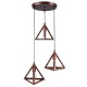 GLOBOSTAR® TRIANGLE 00618 Μοντέρνο Κρεμαστό Φωτιστικό Οροφής με Ντουί 3 x E27 AC 220-240V IP20 - Χάλκινο - Μ49 x Π49 x Y130cm GLOBOSTAR® TRIANGLE 00618 Μοντέρνο Κρεμαστό Φωτιστικό Οροφής με Ντουί 3 x E27 AC 220-240V IP20 - Χάλκινο - Μ49 x Π49 x Y130cm