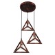 GLOBOSTAR® TRIANGLE 00618 Μοντέρνο Κρεμαστό Φωτιστικό Οροφής με Ντουί 3 x E27 AC 220-240V IP20 - Χάλκινο - Μ49 x Π49 x Y130cm GLOBOSTAR® TRIANGLE 00618 Μοντέρνο Κρεμαστό Φωτιστικό Οροφής με Ντουί 3 x E27 AC 220-240V IP20 - Χάλκινο - Μ49 x Π49 x Y130cm