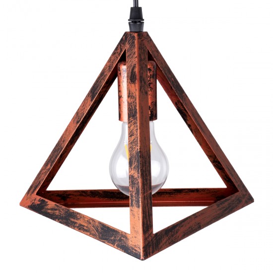 GLOBOSTAR® TRIANGLE 00618 Μοντέρνο Κρεμαστό Φωτιστικό Οροφής με Ντουί 3 x E27 AC 220-240V IP20 - Χάλκινο - Μ49 x Π49 x Y130cm GLOBOSTAR® TRIANGLE 00618 Μοντέρνο Κρεμαστό Φωτιστικό Οροφής με Ντουί 3 x E27 AC 220-240V IP20 - Χάλκινο - Μ49 x Π49 x Y130cm