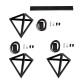 GLOBOSTAR® TRIANGLE 00621 Μοντέρνο Κρεμαστό Φωτιστικό Οροφής με Ντουί 3 x E27 AC 220-240V IP20 - Μαύρο - Μ70 x Π22 x Y130cm GLOBOSTAR® TRIANGLE 00621 Μοντέρνο Κρεμαστό Φωτιστικό Οροφής με Ντουί 3 x E27 AC 220-240V IP20 - Μαύρο - Μ70 x Π22 x Y130cm