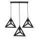 GLOBOSTAR® TRIANGLE 00621 Μοντέρνο Κρεμαστό Φωτιστικό Οροφής με Ντουί 3 x E27 AC 220-240V IP20 - Μαύρο - Μ70 x Π22 x Y130cm GLOBOSTAR® TRIANGLE 00621 Μοντέρνο Κρεμαστό Φωτιστικό Οροφής με Ντουί 3 x E27 AC 220-240V IP20 - Μαύρο - Μ70 x Π22 x Y130cm