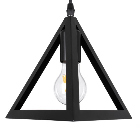GLOBOSTAR® TRIANGLE 00621 Μοντέρνο Κρεμαστό Φωτιστικό Οροφής με Ντουί 3 x E27 AC 220-240V IP20 - Μαύρο - Μ70 x Π22 x Y130cm GLOBOSTAR® TRIANGLE 00621 Μοντέρνο Κρεμαστό Φωτιστικό Οροφής με Ντουί 3 x E27 AC 220-240V IP20 - Μαύρο - Μ70 x Π22 x Y130cm