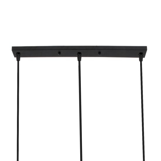 GLOBOSTAR® TRIANGLE 00621 Μοντέρνο Κρεμαστό Φωτιστικό Οροφής με Ντουί 3 x E27 AC 220-240V IP20 - Μαύρο - Μ70 x Π22 x Y130cm GLOBOSTAR® TRIANGLE 00621 Μοντέρνο Κρεμαστό Φωτιστικό Οροφής με Ντουί 3 x E27 AC 220-240V IP20 - Μαύρο - Μ70 x Π22 x Y130cm