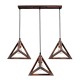 GLOBOSTAR® TRIANGLE 00623 Μοντέρνο Κρεμαστό Φωτιστικό Οροφής με Ντουί 3 x E27 AC 220-240V IP20 - Χάλκινο - Μ70 x Π22 x Y130cm GLOBOSTAR® TRIANGLE 00623 Μοντέρνο Κρεμαστό Φωτιστικό Οροφής με Ντουί 3 x E27 AC 220-240V IP20 - Χάλκινο - Μ70 x Π22 x Y130cm