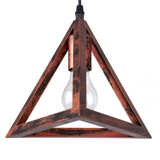 GLOBOSTAR® TRIANGLE 00623 Μοντέρνο Κρεμαστό Φωτιστικό Οροφής με Ντουί 3 x E27 AC 220-240V IP20 - Χάλκινο - Μ70 x Π22 x Y130cm GLOBOSTAR® TRIANGLE 00623 Μοντέρνο Κρεμαστό Φωτιστικό Οροφής με Ντουί 3 x E27 AC 220-240V IP20 - Χάλκινο - Μ70 x Π22 x Y130cm