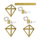 GLOBOSTAR® TRIANGLE 00625 Μοντέρνο Κρεμαστό Φωτιστικό Οροφής με Ντουί 3 x E27 AC 220-240V IP20 - Χρυσό - Μ70 x Π22 x Y130cm GLOBOSTAR® TRIANGLE 00625 Μοντέρνο Κρεμαστό Φωτιστικό Οροφής με Ντουί 3 x E27 AC 220-240V IP20 - Χρυσό - Μ70 x Π22 x Y130cm