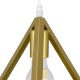 GLOBOSTAR® TRIANGLE 00625 Μοντέρνο Κρεμαστό Φωτιστικό Οροφής με Ντουί 3 x E27 AC 220-240V IP20 - Χρυσό - Μ70 x Π22 x Y130cm GLOBOSTAR® TRIANGLE 00625 Μοντέρνο Κρεμαστό Φωτιστικό Οροφής με Ντουί 3 x E27 AC 220-240V IP20 - Χρυσό - Μ70 x Π22 x Y130cm