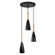 GLOBOSTAR® DILLON 00626 Μοντέρνο Κρεμαστό Φωτιστικό Οροφής με Ντουί 3 x E27 AC 220-240V IP20 - Μαύρο & Μπεζ - Μ26 x Π26 x Υ130cm GLOBOSTAR® DILLON 00626 Μοντέρνο Κρεμαστό Φωτιστικό Οροφής με Ντουί 3 x E27 AC 220-240V IP20 - Μαύρο & Μπεζ - Μ26 x Π26 x Υ130cm