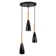 GLOBOSTAR® DILLON 00626 Μοντέρνο Κρεμαστό Φωτιστικό Οροφής με Ντουί 3 x E27 AC 220-240V IP20 - Μαύρο & Μπεζ - Μ26 x Π26 x Υ130cm GLOBOSTAR® DILLON 00626 Μοντέρνο Κρεμαστό Φωτιστικό Οροφής με Ντουί 3 x E27 AC 220-240V IP20 - Μαύρο & Μπεζ - Μ26 x Π26 x Υ130cm