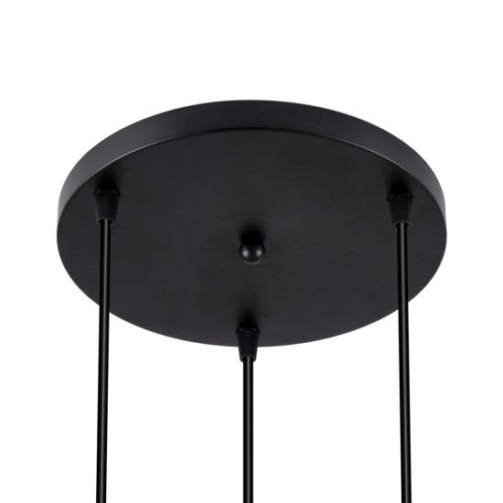 GLOBOSTAR® DILLON 00626 Μοντέρνο Κρεμαστό Φωτιστικό Οροφής με Ντουί 3 x E27 AC 220-240V IP20 - Μαύρο & Μπεζ - Μ26 x Π26 x Υ130cm GLOBOSTAR® DILLON 00626 Μοντέρνο Κρεμαστό Φωτιστικό Οροφής με Ντουί 3 x E27 AC 220-240V IP20 - Μαύρο & Μπεζ - Μ26 x Π26 x Υ130cm