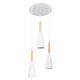 GLOBOSTAR® DILLON 00627 Μοντέρνο Κρεμαστό Φωτιστικό Οροφής με Ντουί 3 x E27 AC 220-240V IP20 - Λευκό & Μπεζ - Μ26 x Π26 x Υ130cm GLOBOSTAR® DILLON 00627 Μοντέρνο Κρεμαστό Φωτιστικό Οροφής με Ντουί 3 x E27 AC 220-240V IP20 - Λευκό & Μπεζ - Μ26 x Π26 x Υ130cm