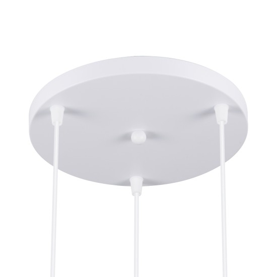 GLOBOSTAR® DILLON 00627 Μοντέρνο Κρεμαστό Φωτιστικό Οροφής με Ντουί 3 x E27 AC 220-240V IP20 - Λευκό & Μπεζ - Μ26 x Π26 x Υ130cm GLOBOSTAR® DILLON 00627 Μοντέρνο Κρεμαστό Φωτιστικό Οροφής με Ντουί 3 x E27 AC 220-240V IP20 - Λευκό & Μπεζ - Μ26 x Π26 x Υ130cm
