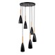 GLOBOSTAR® DILLON 00628 Μοντέρνο Κρεμαστό Φωτιστικό Οροφής με Ντουί 6 x E27 AC 220-240V IP20 - Μαύρο & Μπεζ - Μ52 x Π52 x Y130cm GLOBOSTAR® DILLON 00628 Μοντέρνο Κρεμαστό Φωτιστικό Οροφής με Ντουί 6 x E27 AC 220-240V IP20 - Μαύρο & Μπεζ - Μ52 x Π52 x Y130cm