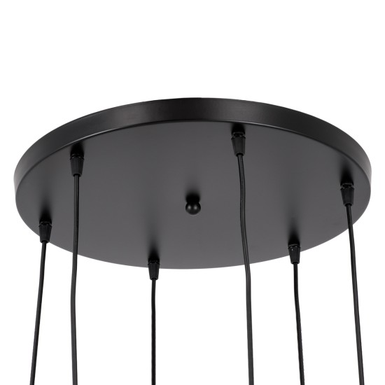 GLOBOSTAR® DILLON 00628 Μοντέρνο Κρεμαστό Φωτιστικό Οροφής με Ντουί 6 x E27 AC 220-240V IP20 - Μαύρο & Μπεζ - Μ52 x Π52 x Y130cm GLOBOSTAR® DILLON 00628 Μοντέρνο Κρεμαστό Φωτιστικό Οροφής με Ντουί 6 x E27 AC 220-240V IP20 - Μαύρο & Μπεζ - Μ52 x Π52 x Y130cm