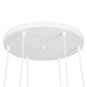GLOBOSTAR® DILLON 00629 Μοντέρνο Κρεμαστό Φωτιστικό Οροφής με Ντουί 6 x E27 AC 220-240V IP20 - Λευκό & Μπεζ - Μ52 x Π52 x Y130cm