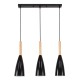 GLOBOSTAR® DILLON 00630 Μοντέρνο Κρεμαστό Φωτιστικό Οροφής με Ντουί 3 x E27 AC 220-240V IP20 - Μαύρο & Μπεζ - Μ54 x Π14 x Υ130cm GLOBOSTAR® DILLON 00630 Μοντέρνο Κρεμαστό Φωτιστικό Οροφής με Ντουί 3 x E27 AC 220-240V IP20 - Μαύρο & Μπεζ - Μ54 x Π14 x Υ130cm