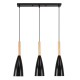 GLOBOSTAR® DILLON 00630 Μοντέρνο Κρεμαστό Φωτιστικό Οροφής με Ντουί 3 x E27 AC 220-240V IP20 - Μαύρο & Μπεζ - Μ54 x Π14 x Υ130cm GLOBOSTAR® DILLON 00630 Μοντέρνο Κρεμαστό Φωτιστικό Οροφής με Ντουί 3 x E27 AC 220-240V IP20 - Μαύρο & Μπεζ - Μ54 x Π14 x Υ130cm
