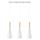 GLOBOSTAR® DILLON 00631 Μοντέρνο Κρεμαστό Φωτιστικό Οροφής με Ντουί 3 x E27 AC 220-240V IP20 - Λευκό & Μπεζ - Μ54 x Π14 x Υ130cm GLOBOSTAR® DILLON 00631 Μοντέρνο Κρεμαστό Φωτιστικό Οροφής με Ντουί 3 x E27 AC 220-240V IP20 - Λευκό & Μπεζ - Μ54 x Π14 x Υ130cm
