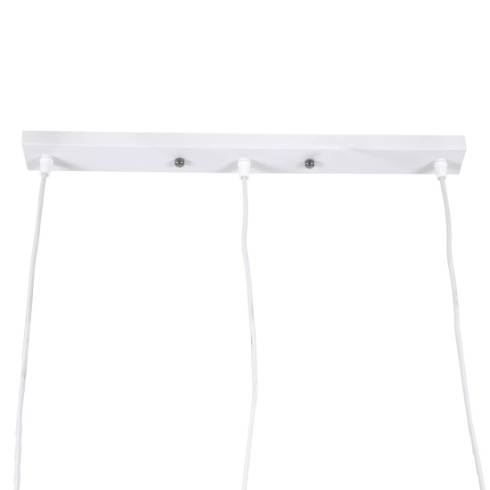 GLOBOSTAR® DILLON 00631 Μοντέρνο Κρεμαστό Φωτιστικό Οροφής με Ντουί 3 x E27 AC 220-240V IP20 - Λευκό & Μπεζ - Μ54 x Π14 x Υ130cm GLOBOSTAR® DILLON 00631 Μοντέρνο Κρεμαστό Φωτιστικό Οροφής με Ντουί 3 x E27 AC 220-240V IP20 - Λευκό & Μπεζ - Μ54 x Π14 x Υ130cm