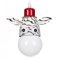 GLOBOSTAR® ZEBRA 00639 Παιδικό Κρεμαστό Φωτιστικό Οροφής με Ντουί 1 x E27 AC 220-240V IP20 - Πολύχρωμο - Μ19 x Π10.5 x Υ13.5cm