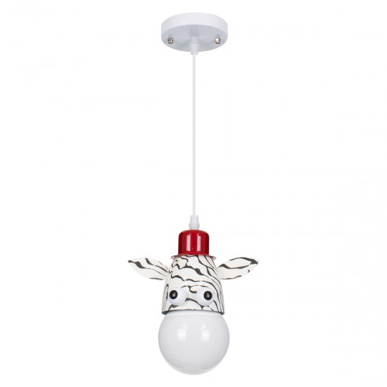 GLOBOSTAR® ZEBRA 00639 Παιδικό Κρεμαστό Φωτιστικό Οροφής με Ντουί 1 x E27 AC 220-240V IP20 - Πολύχρωμο - Μ19 x Π10.5 x Υ13.5cm GLOBOSTAR® ZEBRA 00639 Παιδικό Κρεμαστό Φωτιστικό Οροφής με Ντουί 1 x E27 AC 220-240V IP20 - Πολύχρωμο - Μ19 x Π10.5 x Υ13.5cm