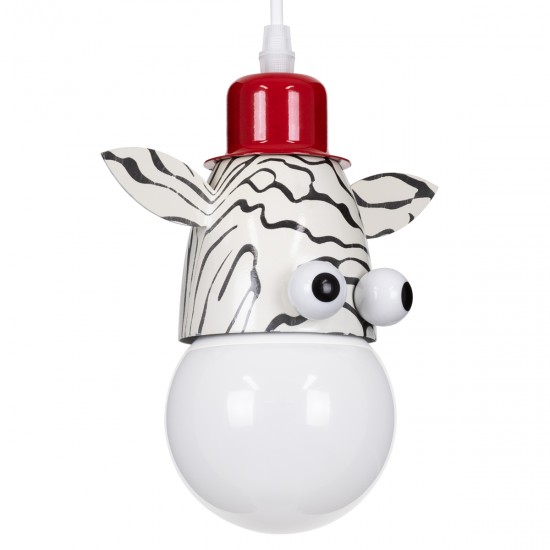 GLOBOSTAR® ZEBRA 00639 Παιδικό Κρεμαστό Φωτιστικό Οροφής με Ντουί 1 x E27 AC 220-240V IP20 - Πολύχρωμο - Μ19 x Π10.5 x Υ13.5cm GLOBOSTAR® ZEBRA 00639 Παιδικό Κρεμαστό Φωτιστικό Οροφής με Ντουί 1 x E27 AC 220-240V IP20 - Πολύχρωμο - Μ19 x Π10.5 x Υ13.5cm