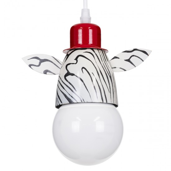 GLOBOSTAR® ZEBRA 00639 Παιδικό Κρεμαστό Φωτιστικό Οροφής με Ντουί 1 x E27 AC 220-240V IP20 - Πολύχρωμο - Μ19 x Π10.5 x Υ13.5cm GLOBOSTAR® ZEBRA 00639 Παιδικό Κρεμαστό Φωτιστικό Οροφής με Ντουί 1 x E27 AC 220-240V IP20 - Πολύχρωμο - Μ19 x Π10.5 x Υ13.5cm
