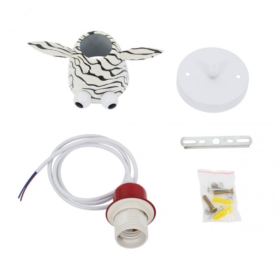 GLOBOSTAR® ZEBRA 00639 Παιδικό Κρεμαστό Φωτιστικό Οροφής με Ντουί 1 x E27 AC 220-240V IP20 - Πολύχρωμο - Μ19 x Π10.5 x Υ13.5cm GLOBOSTAR® ZEBRA 00639 Παιδικό Κρεμαστό Φωτιστικό Οροφής με Ντουί 1 x E27 AC 220-240V IP20 - Πολύχρωμο - Μ19 x Π10.5 x Υ13.5cm