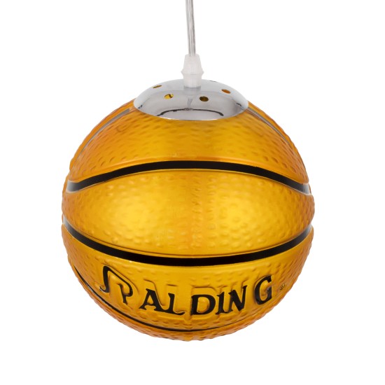 GLOBOSTAR® SPALDING NBA 00645 Παιδικό Κρεμαστό Φωτιστικό Οροφής με Ντουί 1 x E27 AC 220-240V IP20 - Πορτοκαλί & Μαύρο - Μ18 x Π18 x Υ18cm GLOBOSTAR® SPALDING NBA 00645 Παιδικό Κρεμαστό Φωτιστικό Οροφής με Ντουί 1 x E27 AC 220-240V IP20 - Πορτοκαλί & Μαύρο - Μ18 x Π18 x Υ18cm