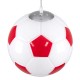 GLOBOSTAR® FOOTBALL 00646 Παιδικό Κρεμαστό Φωτιστικό Οροφής με Ντουί 1 x E27 AC 220-240V IP20 - Λευκό & Κόκκινο - Μ25 x Π25 x Υ25cm GLOBOSTAR® FOOTBALL 00646 Παιδικό Κρεμαστό Φωτιστικό Οροφής με Ντουί 1 x E27 AC 220-240V IP20 - Λευκό & Κόκκινο - Μ25 x Π25 x Υ25cm
