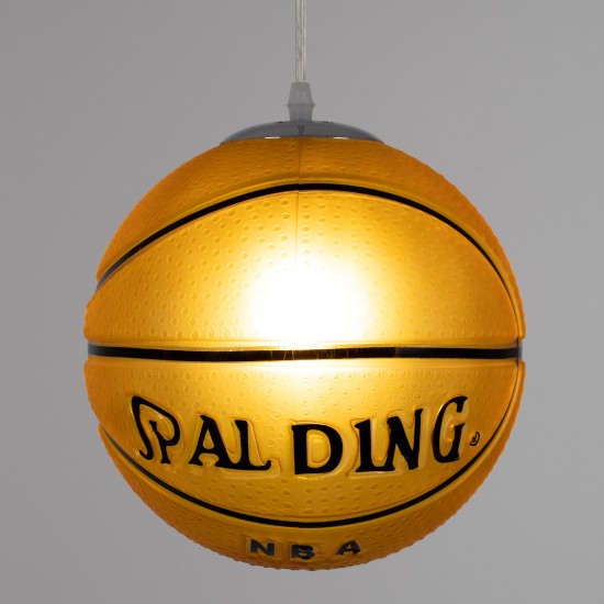 GLOBOSTAR® SPALDING NBA 00649 Παιδικό Κρεμαστό Φωτιστικό Οροφής με Ντουί 1 x E27 AC 220-240V IP20 - Πορτοκαλί & Μαύρο - Μ25 x Π25 x Υ25cm GLOBOSTAR® SPALDING NBA 00649 Παιδικό Κρεμαστό Φωτιστικό Οροφής με Ντουί 1 x E27 AC 220-240V IP20 - Πορτοκαλί & Μαύρο - Μ25 x Π25 x Υ25cm