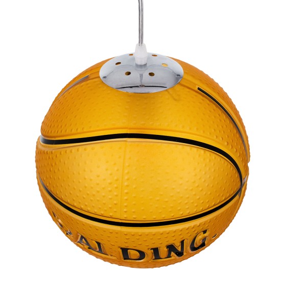 GLOBOSTAR® SPALDING NBA 00649 Παιδικό Κρεμαστό Φωτιστικό Οροφής με Ντουί 1 x E27 AC 220-240V IP20 - Πορτοκαλί & Μαύρο - Μ25 x Π25 x Υ25cm GLOBOSTAR® SPALDING NBA 00649 Παιδικό Κρεμαστό Φωτιστικό Οροφής με Ντουί 1 x E27 AC 220-240V IP20 - Πορτοκαλί & Μαύρο - Μ25 x Π25 x Υ25cm