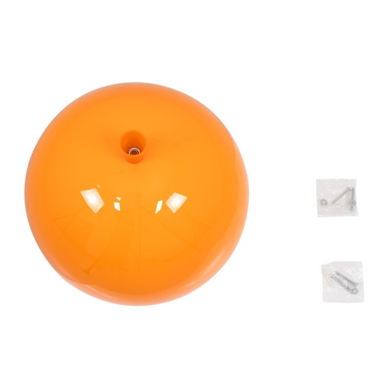 GLOBOSTAR® BALLOON 00650 Παιδικό Φωτιστικό Οροφής με Ντουί 1 x E27 AC 220-240V IP20 - Πορτοκαλί - Μ30 x Π30 x Υ33cm