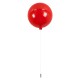 GLOBOSTAR® BALLOON 00652 Παιδικό Φωτιστικό Οροφής με Ντουί 1 x E27 AC 220-240V IP20 - Κόκκινο - Μ30 x Π30 x Υ33cm