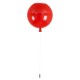 GLOBOSTAR® BALLOON 00652 Παιδικό Φωτιστικό Οροφής με Ντουί 1 x E27 AC 220-240V IP20 - Κόκκινο - Μ30 x Π30 x Υ33cm