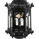 GLOBOSTAR® DARCY 00655 Vintage Κρεμαστό Φωτιστικό Οροφής με Ντουί 1 x E27 AC 220-240V IP20 - Μαύρο - Μ15.5 x Π15.5 x Υ32.5cm