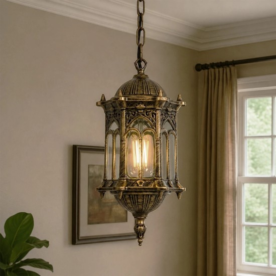 GLOBOSTAR® DARCY 00656 Vintage Κρεμαστό Φωτιστικό Οροφής με Ντουί 1 x E27 AC 220-240V IP20 - Μπρούτζινο - Μ15.5 x Π15.5 x Υ32.5cm GLOBOSTAR® DARCY 00656 Vintage Κρεμαστό Φωτιστικό Οροφής με Ντουί 1 x E27 AC 220-240V IP20 - Μπρούτζινο - Μ15.5 x Π15.5 x Υ32.5cm