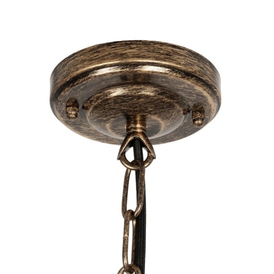 GLOBOSTAR® DARCY 00656 Vintage Κρεμαστό Φωτιστικό Οροφής με Ντουί 1 x E27 AC 220-240V IP20 - Μπρούτζινο - Μ15.5 x Π15.5 x Υ32.5cm GLOBOSTAR® DARCY 00656 Vintage Κρεμαστό Φωτιστικό Οροφής με Ντουί 1 x E27 AC 220-240V IP20 - Μπρούτζινο - Μ15.5 x Π15.5 x Υ32.5cm