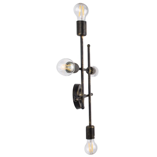 GLOBOSTAR® PIPING 00663 Vintage Φωτιστικό Τοίχου - Απλίκα με Ντουί 4 x E27 AC 220-240V IP20 - Μπρούτζινο - Μ40 x Π9 x Υ52cm GLOBOSTAR® PIPING 00663 Vintage Φωτιστικό Τοίχου - Απλίκα με Ντουί 4 x E27 AC 220-240V IP20 - Μπρούτζινο - Μ40 x Π9 x Υ52cm