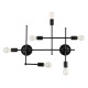 GLOBOSTAR® PIPING 00664 Vintage Φωτιστικό Τοίχου - Απλίκα με Ντουί 6 x E27 AC 220-240V IP20 - Μαύρο - Μ66 x Π9.5 x Υ49cm GLOBOSTAR® PIPING 00664 Vintage Φωτιστικό Τοίχου - Απλίκα με Ντουί 6 x E27 AC 220-240V IP20 - Μαύρο - Μ66 x Π9.5 x Υ49cm