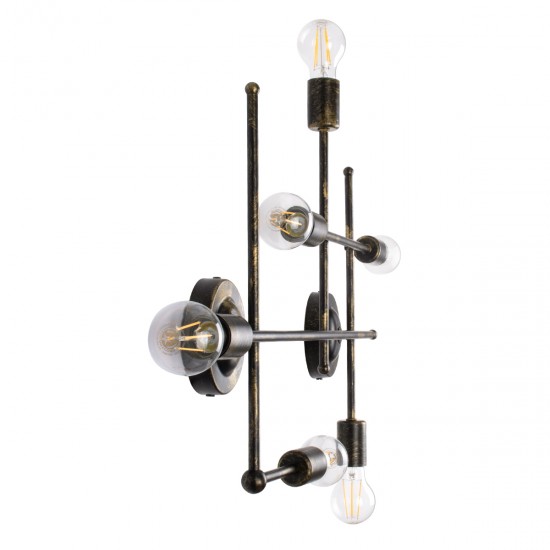 GLOBOSTAR® PIPING 00666-1 Vintage Φωτιστικό Οροφής με Ντουί 6 x E27 AC 220-240V IP20 - Μπρούτζινο - Μ66 x Π9.5 x Υ49cm GLOBOSTAR® PIPING 00666-1 Vintage Φωτιστικό Οροφής με Ντουί 6 x E27 AC 220-240V IP20 - Μπρούτζινο - Μ66 x Π9.5 x Υ49cm