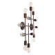 GLOBOSTAR® PIPING 00668-1 Vintage Φωτιστικό Οροφής με Ντουί 12 x E27 AC 220-240V IP20 - Χάλκινο - Μ78.5 x Π9.5 x Υ64cm