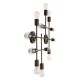 GLOBOSTAR® PIPING 00669 Vintage Φωτιστικό Τοίχου - Απλίκα με Ντουί 12 x E27 AC 220-240V IP20 - Μπρούτζινο - Μ78.5 x Π9.5 x Υ64cm