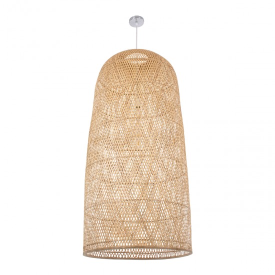 GLOBOSTAR® CALERO 00670 Boho Κρεμαστό Φωτιστικό Οροφής με Ντουί 1 x E27 AC 220-240V IP20 - Μπεζ - Μ60 x Π60 x Y120cm