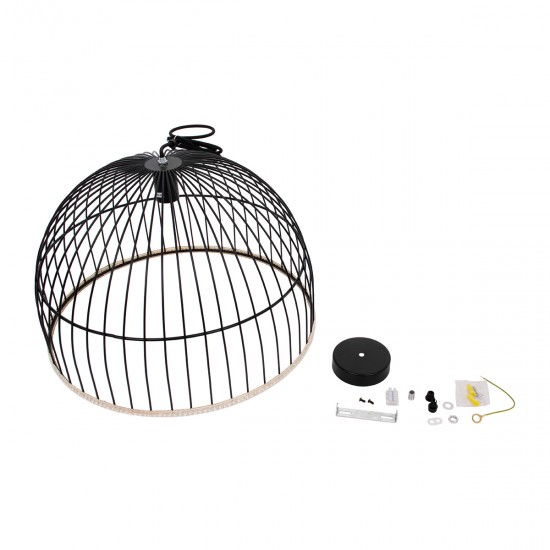 GLOBOSTAR® NEVIS 00681 Μοντέρνο Κρεμαστό Φωτιστικό Οροφής με Ντουί 1 x E27 AC 220-240V IP20 - Μαύρο & Μπεζ - Μ49 x Π49 x Υ34.5cm GLOBOSTAR® NEVIS 00681 Μοντέρνο Κρεμαστό Φωτιστικό Οροφής με Ντουί 1 x E27 AC 220-240V IP20 - Μαύρο & Μπεζ - Μ49 x Π49 x Υ34.5cm