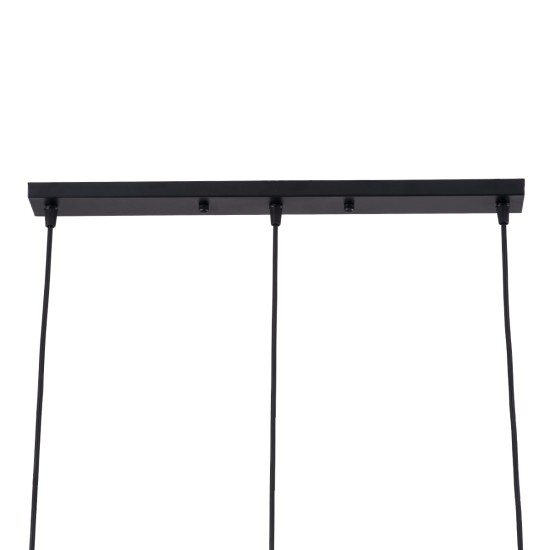 GLOBOSTAR® ELISE 00682 Μοντέρνο Κρεμαστό Φωτιστικό Οροφής με Ντουί 3 x E27 AC 220-240V IP20 - Μπεζ & Μαύρο - Μ76 x Π8 x Υ25cm GLOBOSTAR® ELISE 00682 Μοντέρνο Κρεμαστό Φωτιστικό Οροφής με Ντουί 3 x E27 AC 220-240V IP20 - Μπεζ & Μαύρο - Μ76 x Π8 x Υ25cm