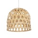 GLOBOSTAR® MANGEA 00715 Boho Κρεμαστό Φωτιστικό Οροφής με Ντουί 1 x E27 AC 220-240V IP20 - Μπεζ - Μ32 x Π32 x Υ30cm