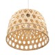 GLOBOSTAR® MANGEA 00715 Boho Κρεμαστό Φωτιστικό Οροφής με Ντουί 1 x E27 AC 220-240V IP20 - Μπεζ - Μ32 x Π32 x Υ30cm