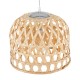GLOBOSTAR® MANGEA 00715 Boho Κρεμαστό Φωτιστικό Οροφής με Ντουί 1 x E27 AC 220-240V IP20 - Μπεζ - Μ32 x Π32 x Υ30cm